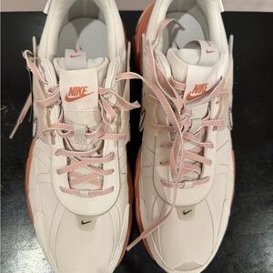 Nike Women's Sneakers in Cream and Dark Orange